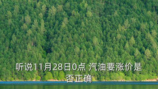 聽說11月28日0點 汽油要漲價是否正確