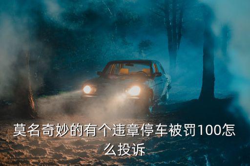 莫名奇妙的有個違章停車被罰100怎么投訴