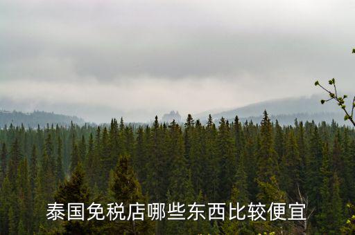 泰國免稅店哪些東西比較便宜