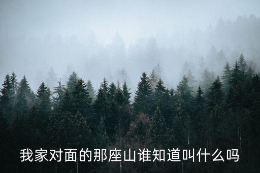 我家對面的那座山誰知道叫什么嗎