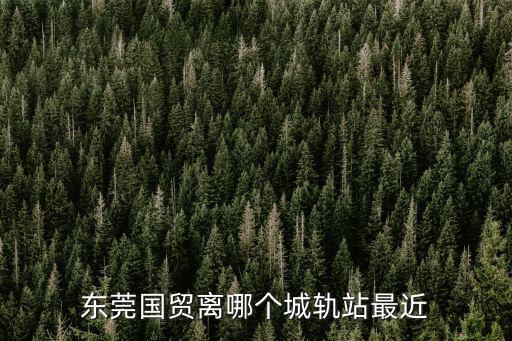 東莞國貿(mào)離哪個城軌站最近