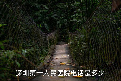 深圳第一人民醫院電話是多少