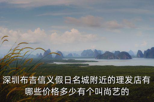 深圳布吉信義假日名城附近的理發店有哪些價格多少有個叫尚藝的