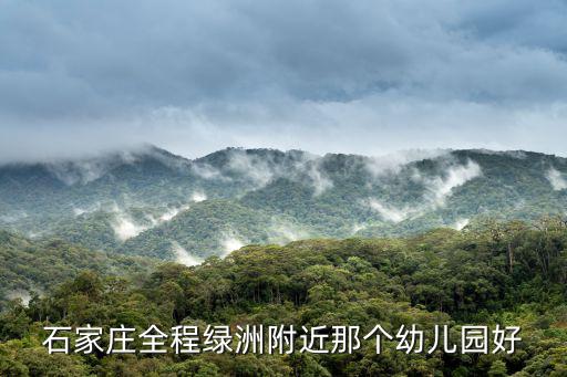 石家莊全程綠洲附近那個幼兒園好