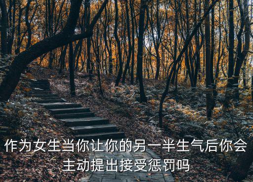 作為女生當(dāng)你讓你的另一半生氣后你會(huì)主動(dòng)提出接受懲罰嗎