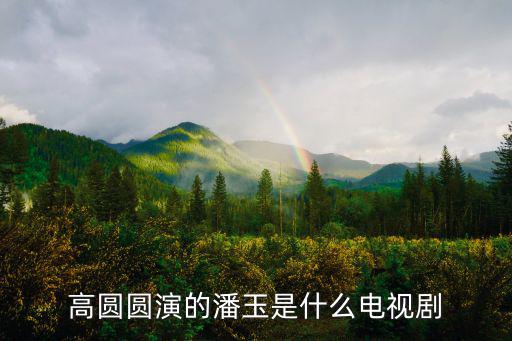 高圓圓演的潘玉是什么電視劇