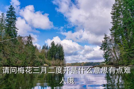三月梅花，請問梅花三月二度開是什么意思有點難人哦