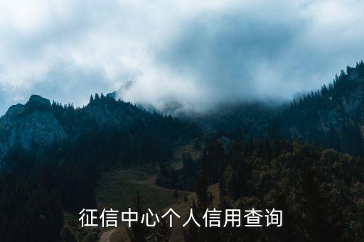 征信中心個人信用查詢
