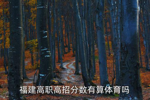 福建高職高招分?jǐn)?shù)有算體育嗎