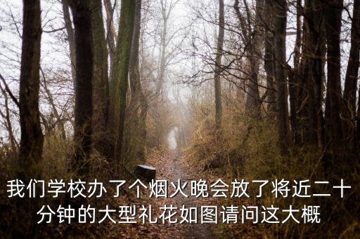 我們學校辦了個煙火晚會放了將近二十分鐘的大型禮花如圖請問這大概