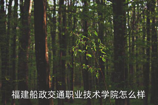 福建船政交通職業(yè)技術(shù)學(xué)院怎么樣