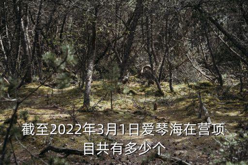 截至2022年3月1日愛琴海在營項(xiàng)目共有多少個(gè)