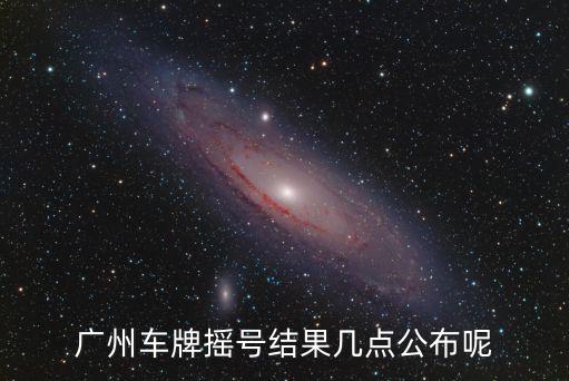 廣州車牌搖號結果幾點公布呢