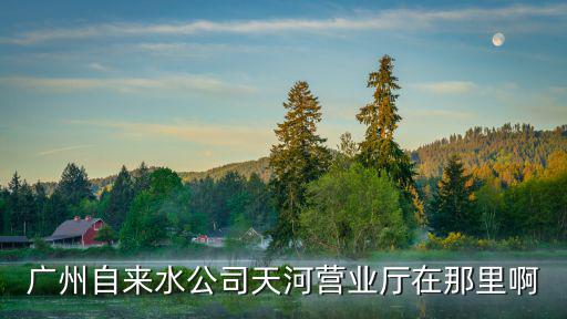 廣州自來水公司天河營業廳在那里啊