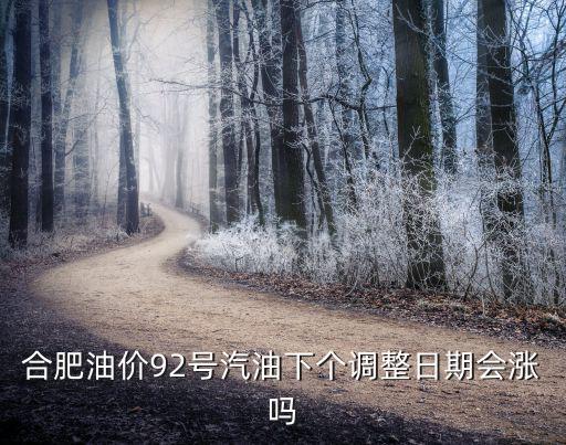 合肥油價92號汽油下個調整日期會漲嗎