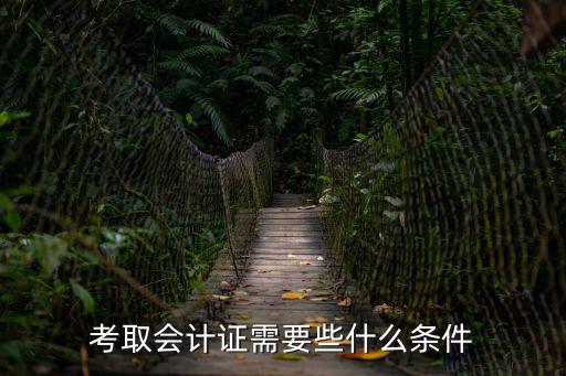 考取會計證需要些什么條件