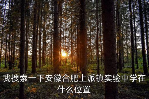 上派鎮(zhèn)，合肥市上派鎮(zhèn)哪里有流行美