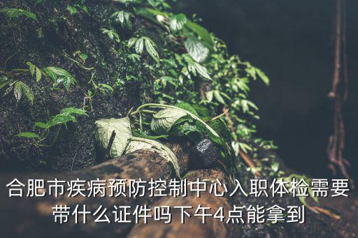 合肥市疾病預防控制中心入職體檢需要帶什么證件嗎下午4點能拿到