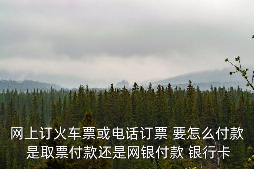 網上訂火車票或電話訂票 要怎么付款 是取票付款還是網銀付款 銀行卡