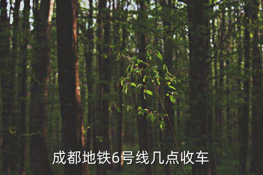 成都地鐵6號線幾點收車