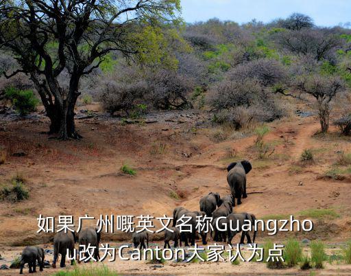 如果廣州嘅英文名稱Guangzhou改為Canton大家認(rèn)為點