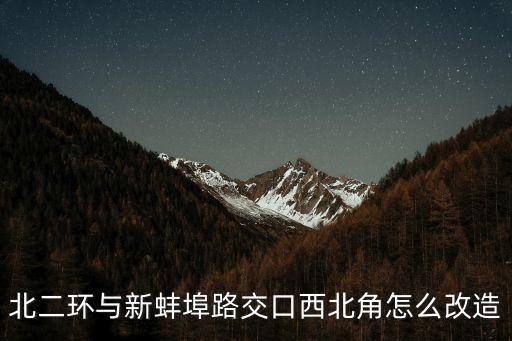 北二環與新蚌埠路交口西北角怎么改造
