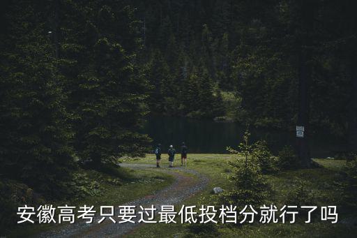 安徽高考只要過最低投檔分就行了嗎