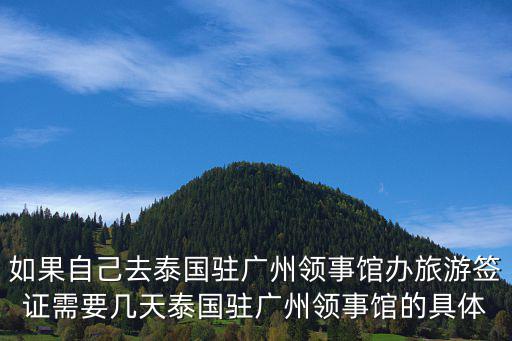 如果自己去泰國駐廣州領(lǐng)事館辦旅游簽證需要幾天泰國駐廣州領(lǐng)事館的具體