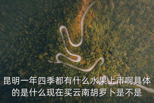 昆明一年四季都有什么水果上市啊具體的是什么現在買云南胡羅卜是不是