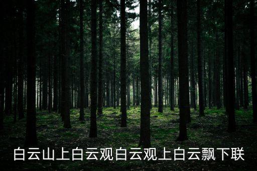 白云山上白云觀白云觀上白云飄下聯(lián)