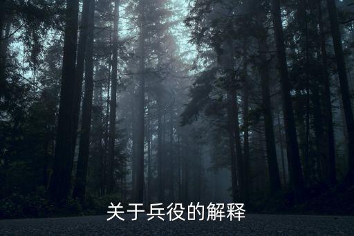 關(guān)于兵役的解釋