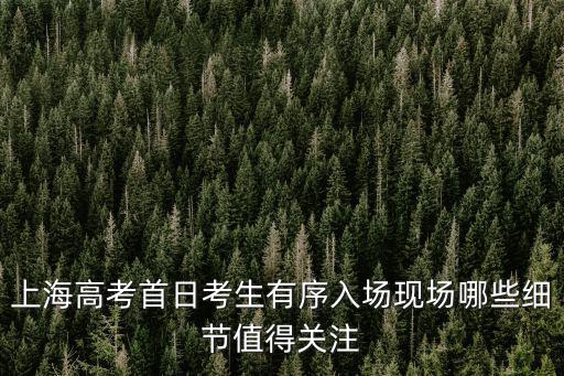 上海高考首日考生有序入場(chǎng)現(xiàn)場(chǎng)哪些細(xì)節(jié)值得關(guān)注