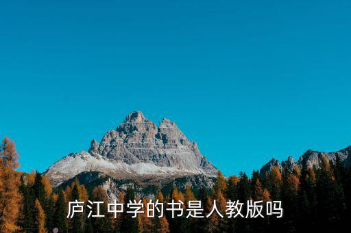 廬江中學(xué)的書是人教版嗎