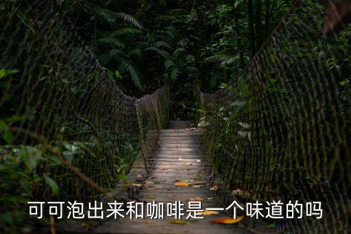 可可泡出來和咖啡是一個味道的嗎