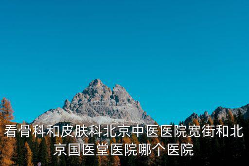看骨科和皮膚科北京中醫(yī)醫(yī)院寬街和北京國(guó)醫(yī)堂醫(yī)院哪個(gè)醫(yī)院