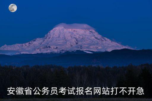 安徽省公務員考試報名網站打不開急