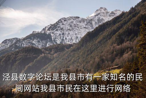 涇縣數字論壇是我縣市有一家知名的民間網站我縣市民在這里進行網絡