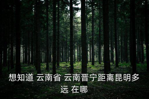 想知道 云南省 云南晉寧距離昆明多遠 在哪