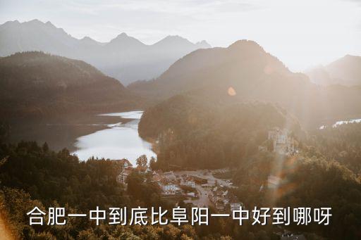 合肥一中到底比阜陽一中好到哪呀