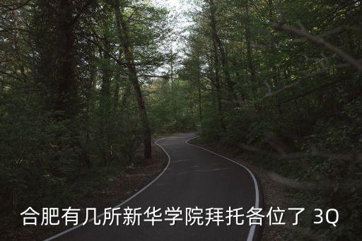 合肥有幾所新華學(xué)院拜托各位了 3Q