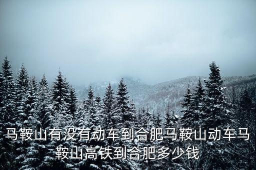馬鞍山到合肥高鐵，馬鞍山有沒有動車到合肥馬鞍山動車馬鞍山高鐵到合肥多少錢