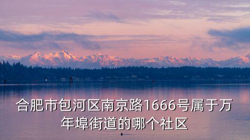 合肥市包河區南京路1666號屬于萬年埠街道的哪個社區