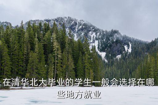 在清華北大畢業的學生一般會選擇在哪些地方就業