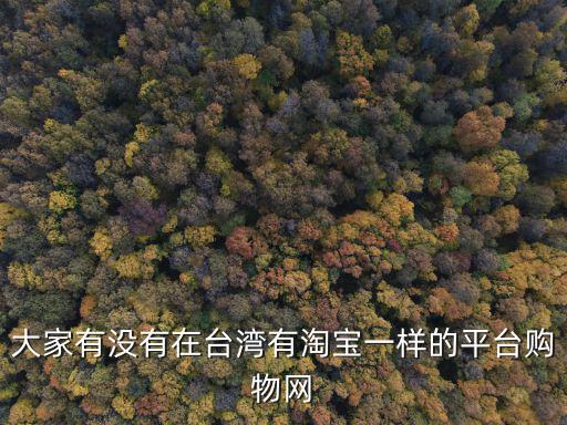 大家有沒有在臺灣有淘寶一樣的平臺購物網
