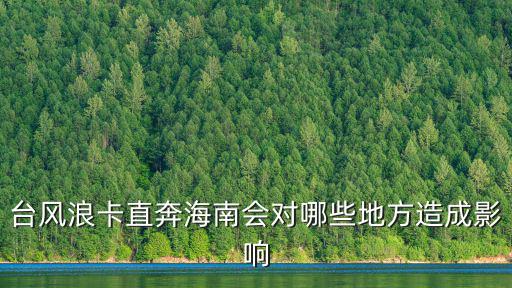 臺風(fēng)浪卡直奔海南會對哪些地方造成影響