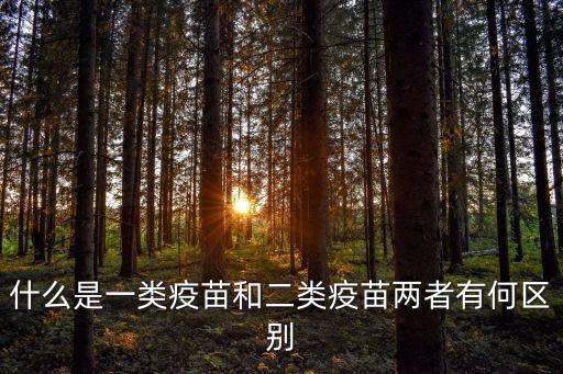 什么是一類疫苗和二類疫苗兩者有何區別