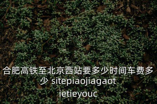 合肥高鐵至北京西站要多少時間車費多少 sitepiaojiagaotietieyouc