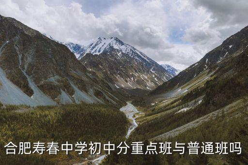 合肥壽春中學初中分重點班與普通班嗎