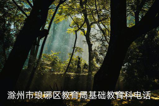 滁州市瑯琊區教育局基礎教育科電話