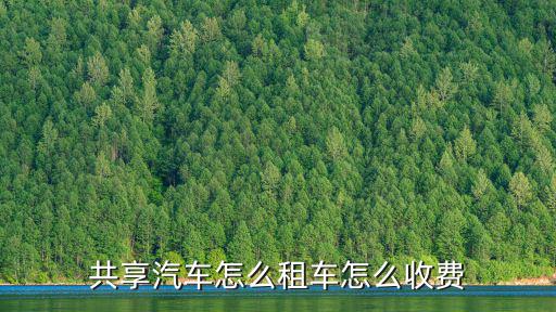 共享汽車怎么租車怎么收費